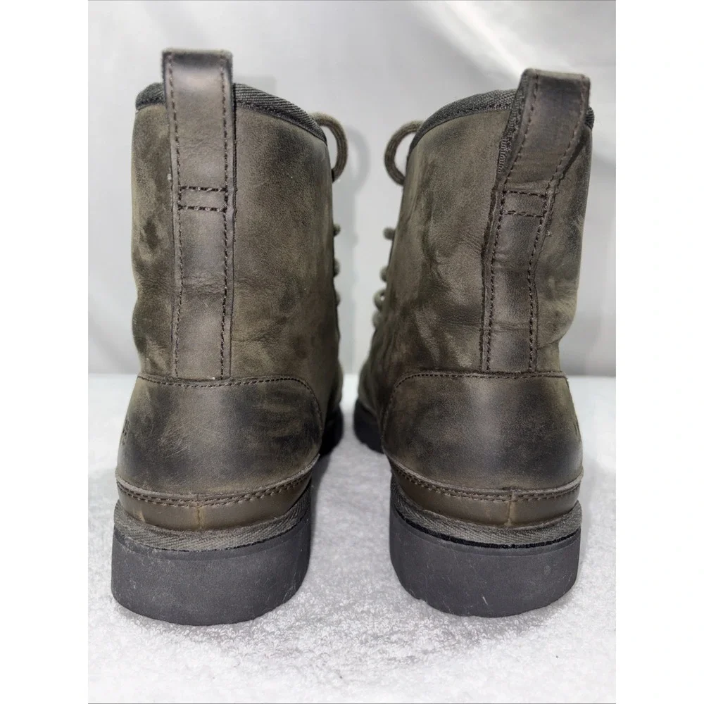 UGG Harkland Weather Black Olive Green Oiled Suede Waterproof Vibram Men Boots 9